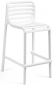 Стул пластиковый полубарный Nardi Doga Stool Mini стеклопластик белый Фото 1