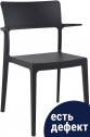 Уцененное пластиковое кресло Siesta Contract Plus стеклопластик черный Фото 1