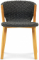 Стул деревянный с обивкой Ethimo Knit тик, роуп тик, серый Фото 4