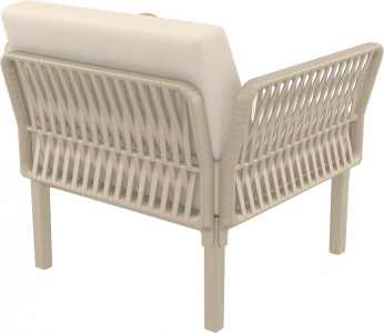 Кресло пластиковое с подушками Siesta Contract Portofino Lounge стеклопластик, полипропилен, полиэстер бежевый, бежевый Фото 9