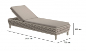 Шезлонг-лежак плетеный с матрасом Tagliamento Leon алюминий, роуп, акрил Фото 2
