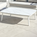Столик каменный кофейный Grattoni Venice Stone алюминий, спеченный камень белый Фото 6