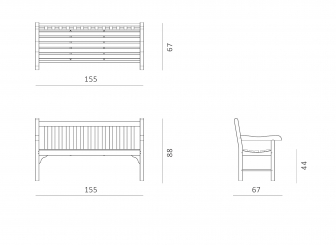 Скамья деревянная двухместная-thumbs-Фото3