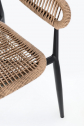 Кресло металлическое плетеное Garden Relax Algaida алюминий, роуп антрацит, натуральный Фото 9