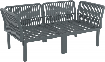 Комплект пластиковой мебели Siesta Contract Portofino Lounge стеклопластик, полипропилен, полиэстер темно-серый, темно-серый Фото 21