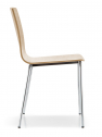 Стул деревянный PEDRALI Inga сталь, фанера хромированный, беленый дуб Фото 5