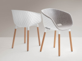 Кресло с обивкой Et al. (Metalmobil) Uni-ka дерево, полипропилен, ткань Фото 8