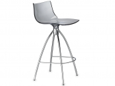 Стул полубарный пластиковый Scab Design Daylight сталь, поликарбонат хром, серый Фото 1