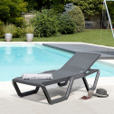 Шезлонг-лежак пластиковый Scab Design Vela технополимер, текстилен антрацит Фото 5