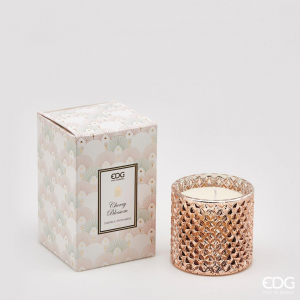 Аромасвеча в стеклянной вазе с крышкой Цветок Вишни (Cherry Blossom) EDG Candle стекло, воск Фото 2