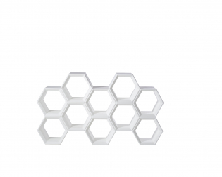 Стеллаж пластиковый книжный Hexa Standard