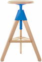 Табурет барный деревянный Magis Tom массив бука, полипропилен, стекловолокно натуральный, голубой Фото 1