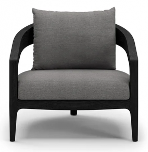 Кресло деревянное с подушкой SNOC Whale Noche тик, акрил ночь Фото 1