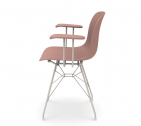 Кресло пластиковое Magis Troy сталь, полипропилен белый, розовый Фото 4