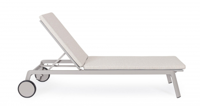 Шезлонг-лежак металлический Garden Relax Jalisco алюминий, текстилен, акрил лунный Фото 3