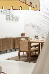 Комплект деревянной обеденной мебели Rever Vulcano Ponza ироко, полипропилен, искусственная кожа натуральный, ADORN007, 10196 Фото 14