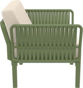 Кресло пластиковое с подушками Siesta Contract Portofino Lounge стеклопластик, полипропилен, полиэстер оливковый, бежевый Фото 6