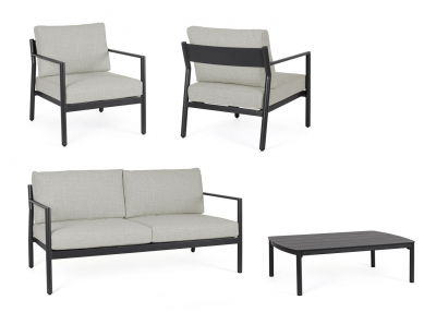 Комплект лаунж мебели Garden Relax Sirius алюминий, полиэстер антрацит Фото 4