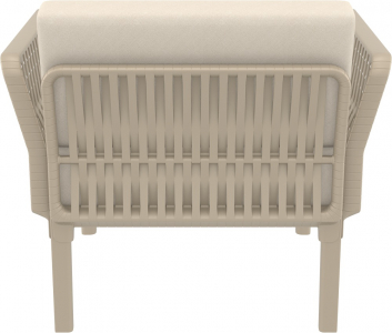 Кресло пластиковое с подушками Siesta Contract Portofino Lounge стеклопластик, полипропилен, полиэстер бежевый, бежевый Фото 8