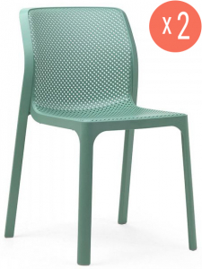 Комплект пластиковых стульев Nardi Bit Set 2 стеклопластик ментоловый Фото 1