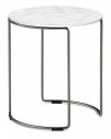 Столик кофейный PEDRALI Circuit сталь, компакт-ламинат HPL титановый, белый мрамор Фото 1