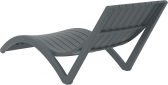 Шезлонг-лежак пластиковый Siesta Contract Slim стеклопластик темно-серый Фото 11