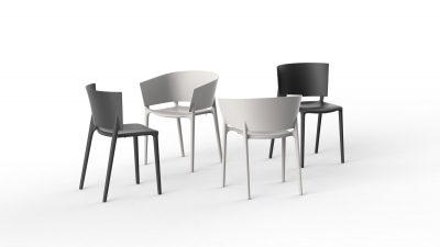 Стул пластиковый Vondom Africa Basic полипропилен, стекловолокно черный Фото 7