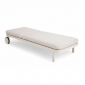 Шезлонг-лежак с матрасом RosaDesign Cameron алюминий, ткань слоновая кость, белый Фото 12