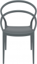 Кресло пластиковое Siesta Contract Pia стеклопластик темно-серый Фото 8