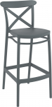 Стул пластиковый барный Cross Bar 75