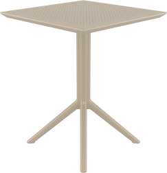 Стол пластиковый складной Sky Folding Table 60, бежевый, 600х600х740 мм