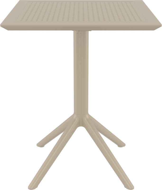 Стол пластиковый складной Sky Folding Table 60, бежевый, 600х600х740 мм