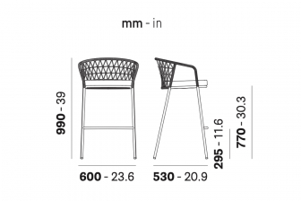 Кресло плетеное барное с подушкой-thumbs-Фото3