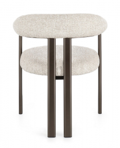 Кресло металлическое с обивкой Garden Relax Giuditta сталь, полиэстер бронзовый, песочный Фото 5