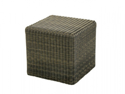 Пуф плетеный Ethimo Cube искусственный ротанг коричневый Фото 5