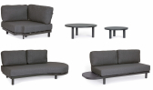 Комплект металлической лаунж мебели Garden Relax Hercules алюминий, ткань антрацит Фото 3