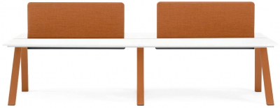 Стол ламинированный с перегородкой PEDRALI Arki-Table Desk сталь, ЛДСП белый Фото 1