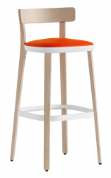 Стул деревянный барный с обивкой-thumbs-Фото1