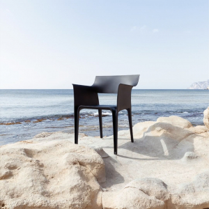 Кресло пластиковое Vondom Hidra Basic полипропилен, стекловолокно черный Фото 6