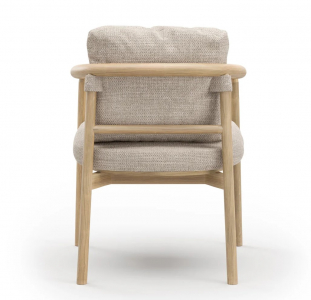 Кресло деревянное с подушкой SNOC Lyora тик, олефин Фото 4