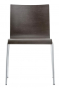 Стул деревянный PEDRALI Kuadra XL сталь, фанера, шпон хромированный, венге Фото 1