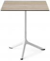 Стол ламинированный обеденный Scab Design Tripe сталь, компакт-ламинат HPL белый, состаренный дуб тортора Фото 1