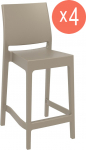 Комплект пластиковых полубарных стульев Maya Bar 65 Set 4