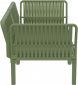 Диван пластиковый двухместный с подушками Siesta Contract Portofino Lounge стеклопластик, полипропилен, полиэстер зеленый, бежевый Фото 15
