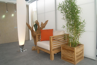 Кашпо деревянное Giardino Di Legno Geo  тик Фото 4