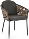Кресло плетеное с подушками Garden Relax Maribela алюминий, искусственный ротанг, олефин антрацит, темно-серый Фото 1