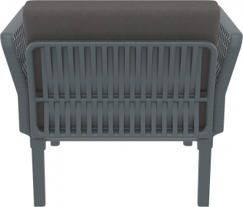 Кресло пластиковое с подушками Siesta Contract Portofino Lounge стеклопластик, полипропилен, полиэстер темно-серый, темно-серый Фото 8