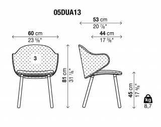 Кресло деревянное с обивкой-thumbs-Фото3