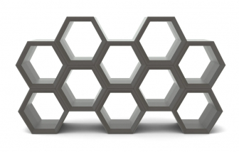Стеллаж пластиковый книжный Hexa Standard