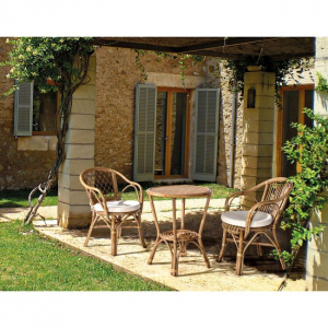 Кресло плетеное с подушкой Garden Relax New Barina искусственный ротанг, полиэстер натуральный Фото 3